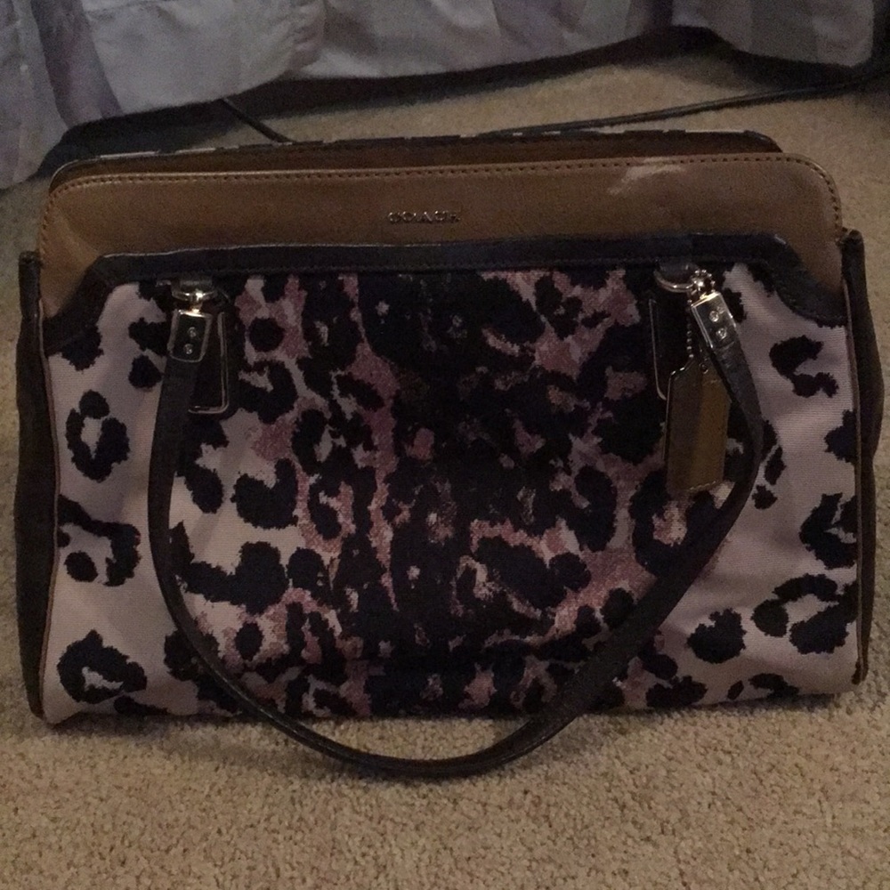 Cheetah print coach purse